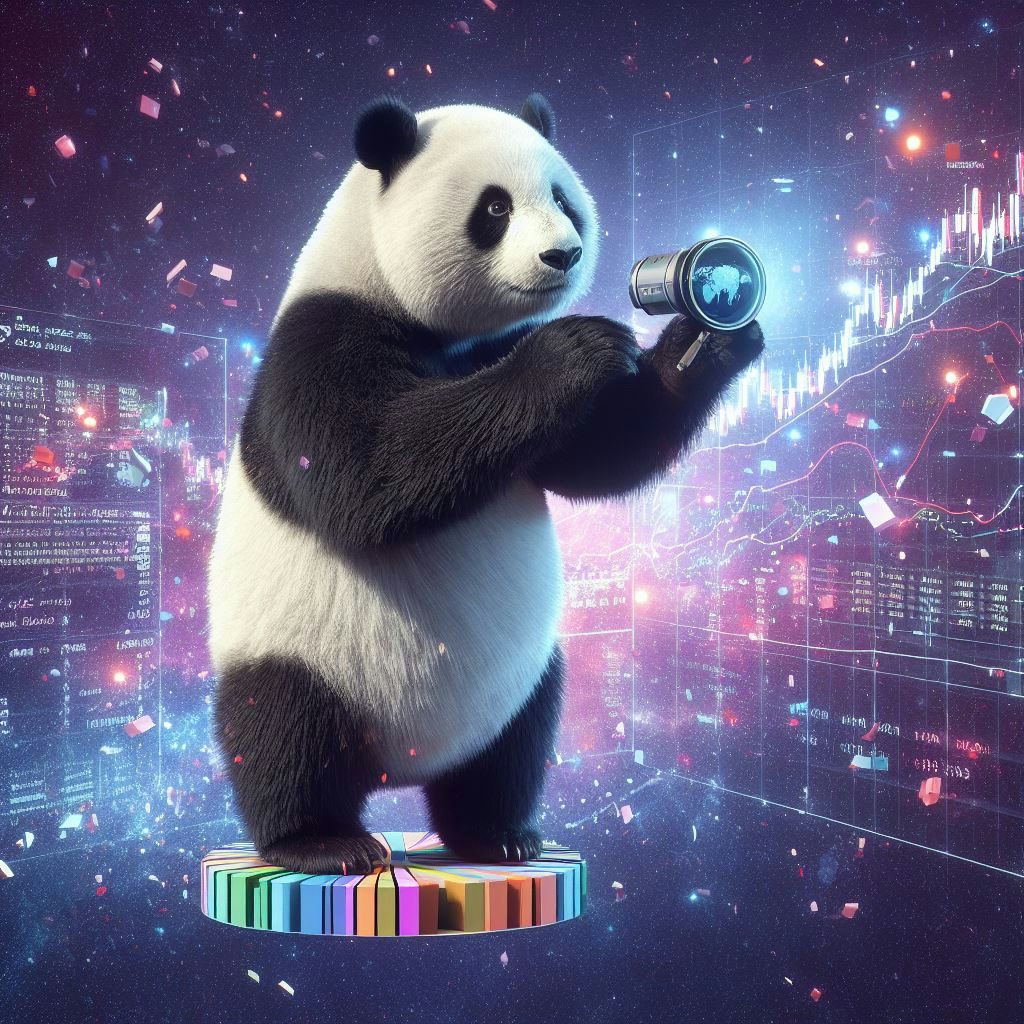 image of a panda exploring data